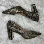 Alfani  Womens Pointed Toe Pumps with Mirror Heel Detail snakeskin Print size 9.5 Photo 0