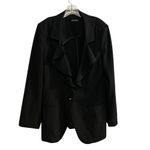 White House | Black Market  Women's Black Ruffle Blazer Formal Jacket Photo 3