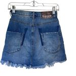 One Teaspoon One X 2020 Mini Distressed High Waisted Denim Skirt sz 24 Preppy Photo 1