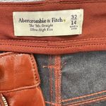 Abercrombie & Fitch Abercrombie Vegan Leather Pants Womens 14 90's Straight Ultra High Rise Classic Photo 4