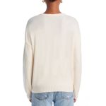 Aqua Kerri Rosenthal Cream Heart Embroidered Crewneck Sweater Size XS Photo 1