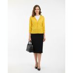 Adrienne Vittadini  Women's Neon Yellow Knit Drape Neck Cardigan Sweater NEW M Photo 9