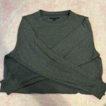 Brandy Melville Gray Cropped Crew Neck Sweater Timeless Knit Photo 0