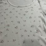 Sage + Stone Juniors XS Floral Waffle Knit Cropped Short Sleeve Top White Photo 1