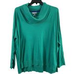JCP Women's Alhambra Green Cowl Neck Top Size 1X Photo 0