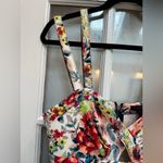 Material Girl Romper Scuba Floral Garden Print Size Large L Shabby Chic Party Photo 3