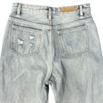 American Eagle White Fox Light Wash High Rise Distressed Denim Straight Mom Jeans Size S 26" Photo 8