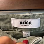 Mica Denim Olive Sage Green Cargo Jogger‎ Pant Jean High Waist Ankle Crop 27x28 Size 27 Photo 3
