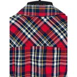 Aeropostale  Royal Stewart Plaid Long Sleeve Collared Button Up 100% Cotton Top S Photo 3