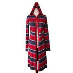 Esprit Y2K  long maxi hoodie in multi-color with button front Photo 2