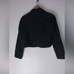 Sundance NWT  Crop Single Button Blazer Black‎ Cotton Linen Blend PS Photo 1