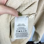 Nike Yoga Waffle V Neck Thermal Pullover Long Sleeve Size XS in Cream Photo 10