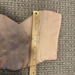 ZARA  Corset Womens Small Satin Cropped Light Pink Beige Sleeveless Smocked Zip Photo 6