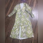 ASOS EDITION BUTTON FRONT MIDI DRESS GREEN FLORAL PRINT boho spring formal $160 Photo 10