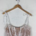 For Love & Lemons  Cheyenne Nude Lace Bodice Corset Mini Dress Ivory Small Photo 3