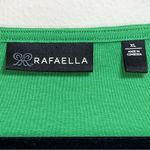 Rafaella | Green Square Neck Short Sleeve Top With Lace Accents | XL Photo 6