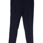 Theory Womens Slim Fit Wool-Blend Navy Dress Pants With Back Pockets Photo 1