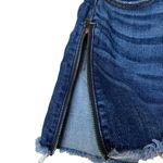 American Eagle  high rise mini dark wash zip sides blue denim skirt size 0 Photo 4