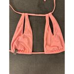Victoria's Secret  Peach Metallic Halter String Tie Bikini Swim Top Size Medium Photo 2
