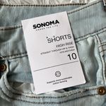 Sonoma New high rise Good for life destructed Light wash denim shorts size 10 Photo 2