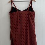 LANDS END Chlorine Resistant Sweetheart Swim Dress One Piece Swimsuit Size 18 Red Photo 3