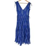 Oliphant Persia Blue Paisley Maxi Dress size XS Ties Full Skirt Photo 2