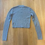 Brandy Melville  Sweater Ribbed Cropped Grey Mockneck OS Photo 2