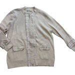 Doncaster  Collection Ribbed Cardigan Womens Plus Size 3W (3X) Embellished Fringe Photo 0