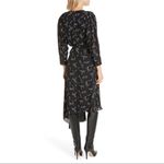 Joie NWT  Black Silk Print Wrap Dress Photo 3