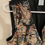 White Stag Vintage  Vest Women Size Large Tapestry Snowman Christmas Holiday Photo 4