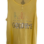 secret treasures  Hello Goodbye Yellow Tank sleep shirt Medium Photo 0