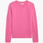 J.Crew NWT  Teddie Pink Cotton Pullover Sweater S Small hole Incl patch Photo 2