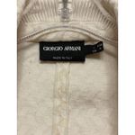 Giorgio Armani Cream White 3 Button Blazer Jacket Size 4 Cotton Silk Stretch Photo 4