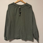 Aerie  Olive Knit Top with Braided Tassels Photo 0