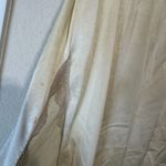 Vintage 80s half slip lace trim beige nylon skirt Montgomery Ward side slits S Photo 3