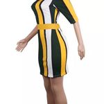 Above The Knee Fashionably Striped Dress Multiple Size L Photo 3