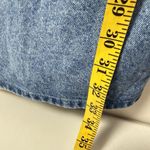 Forever 21 Y2K Denim Bodycon Mini Dress Large Blue Buckles Western Boho Fitted Casual Cute Photo 8