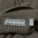 525 America Womens Size S Black Cotton Chunky Knit Bell Sleeve Mock Neck Sweater Photo 5