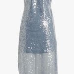 Nordstrom 💕OPEN EDIT💕 Sequin Sleeveless Slipdress ~ Metallic Grey Folkstone XS NWT Photo 7