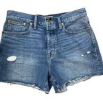 Madewell Women’s 29 The Dad Jean Short Medium Wash Distressed Loose Fit Photo 0