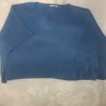 FATE. Blue Shaker Knit Oversized Poncho Elbow Length Sweater Size Small Photo 2