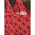 Nashville Red Paisley Print Skirt Vintage‎ Retro Style Large Photo 6