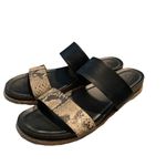 Franco Sarto Babs Black Snakeskin Espadrille Slide Sandal - Size 10 Photo 3