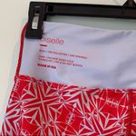 Oiselle  Cropped Stretch Red Gray Print Stretch Running Tights Leggings Small S Photo 3