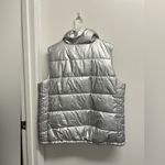 Old Navy  Metallic Silver Puffer Vest Photo 2