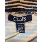 CHAPS Size 3X Blue Striped Cowlneck Long Sleeve Top Textured Sporty Athleisure Photo 4