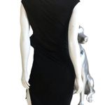 Shape Fx  Snap Side Slit Black Fitted Dress Women's Size 6 Photo 2