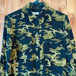 Equipment Scarab Camo Green Multi Slim Signature Silk Shirt Photo 4
