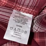 Loft  Outlet womens size xs v-neck maroon pullover long sleeve plaid new with tag Photo 3