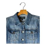 J.Crew  Jacket Women XXS Blue‎ Indigo Classic Denim Button Front Jean Outdoor Photo 4